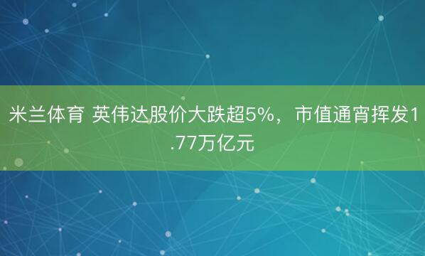 米兰体育 英伟达股价大跌超5%，市值通宵挥发1.77万亿元