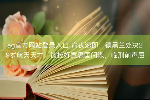 ag官方网站登录入口 命丧速即!德黑兰处决29岁航天天才:被控好意思国间谍,临刑前声屈